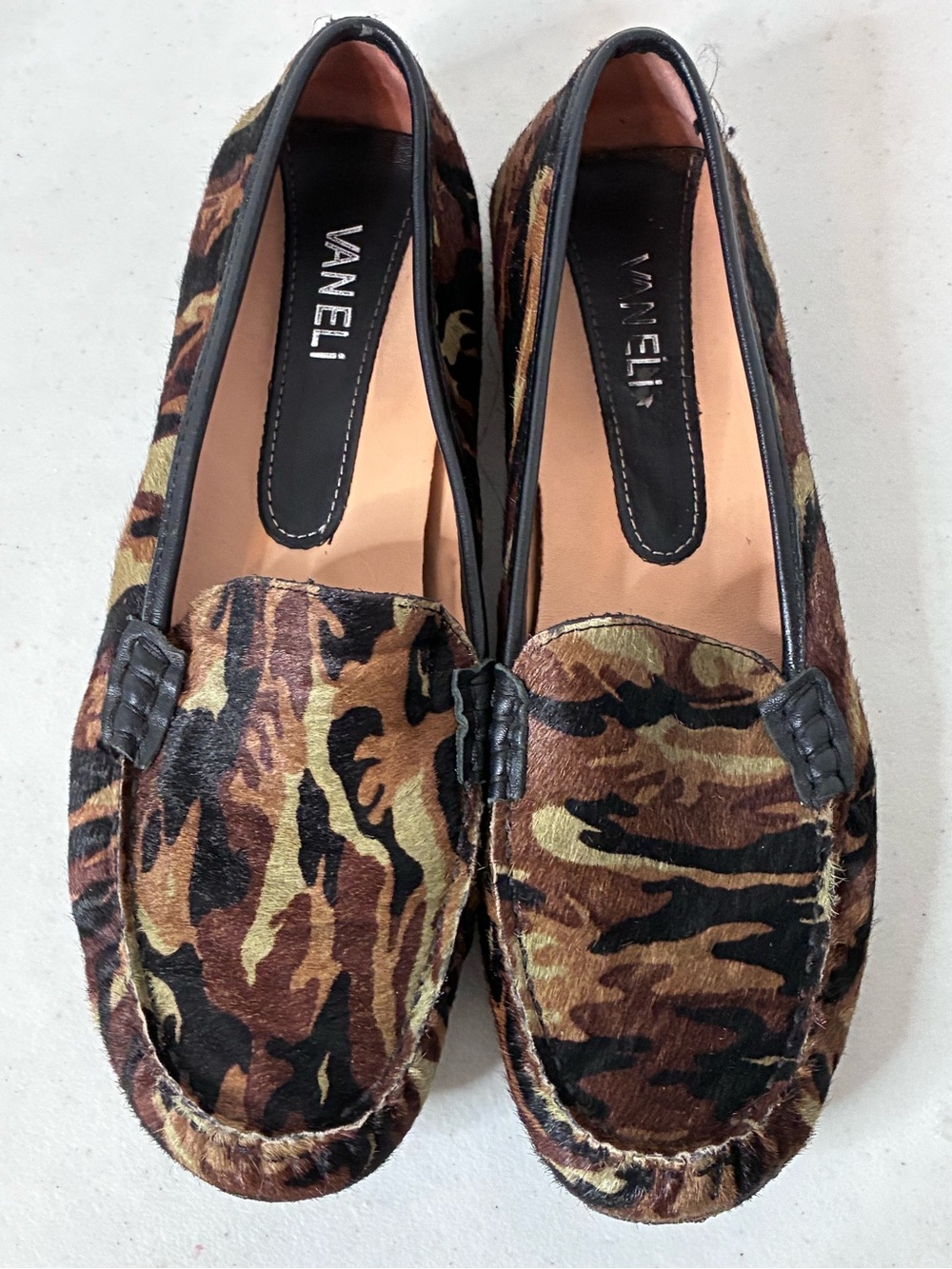 VANELi Calf Hair Animal Print Loafers Driving Moccasins Size 10M
